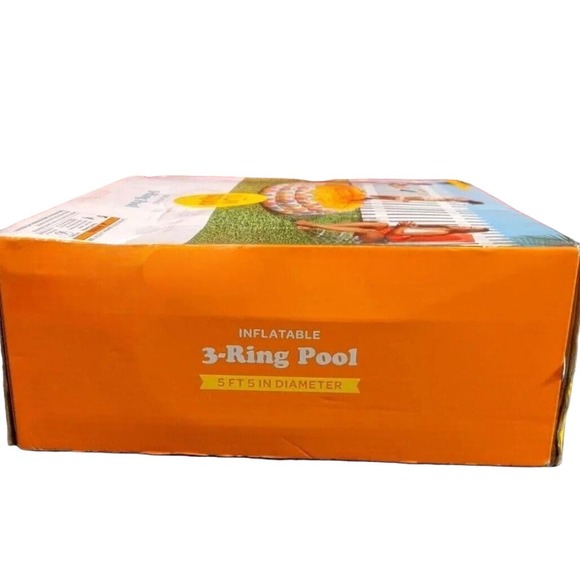 Sun Squad Inflatable 3-Ring Pool, 5'5" Diameter, 14.5" Height, w/ Repair Kit - Picture 5 of 7